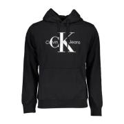 Hooded Katoenen Sweatshirt met Logo Print Calvin Klein , Black , Heren