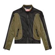 Nylon jacket with contrast detailing Diesel , Multicolor , Heren
