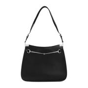 Zwarte Nappa Leren Handtas Gucci , Black , Dames