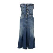 Vintage Denim Jurk 103178 Pinko , Blue , Dames