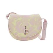 Roze Wolmix Leren Crossbody Tas Burberry , Multicolor , Dames