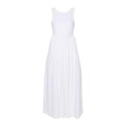 Witte Katoenen Jurk met Ruches Emporio Armani , White , Dames