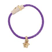 Gevlochten Medusa Bedel Armband Versace , Purple , Dames