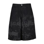 Graffiti Jacquard Flared Broek Alexander McQueen , Black , Heren