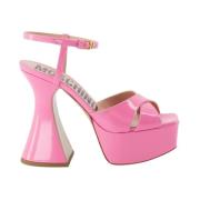 Plateau sandalen met verstelbare enkelband Moschino , Pink , Dames