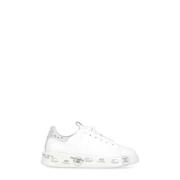 Witte Leren Sneakers met Strass Detail Premiata , White , Dames