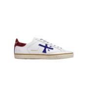 Witte Sneakers Blauwe Details Premiata , Multicolor , Heren