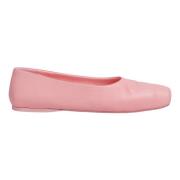 Nappa lederen naadloze kleine strik ballet plat Marni , Pink , Dames