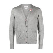 Grijze RWB-Stripe Button-Up Cardigan Sweater Thom Browne , Gray , Here...