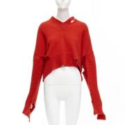 Pre-owned Wool tops Celine Vintage , Red , Dames