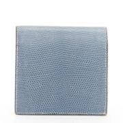 Pre-owned Leather wallets Hermès Vintage , Blue , Unisex