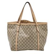 Pre-owned Leather totes Gucci Vintage , Beige , Dames