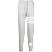 Grijze 4-Bar Stripe Track Broek Thom Browne , Gray , Heren