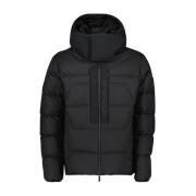 Gewatteerde Hoodie Jas Moncler , Black , Heren