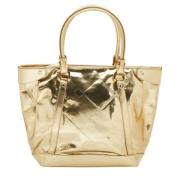 Pre-owned Leather totes Burberry Vintage , Yellow , Unisex