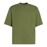 katoenen t-shirt met mini logo Marni , Green , Heren