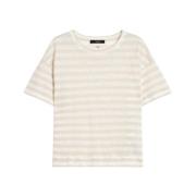 Linnen Jersey Blouse Max Mara Weekend , Beige , Dames