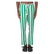 Gestreepte Calais Broek MC2 Saint Barth , Green , Heren