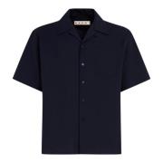 Tropical wool bowling shirt Marni , Blue , Heren