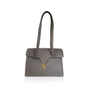 Pre-owned Leather celine-bags Celine Vintage , Gray , Dames