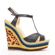Pre-owned Pony hair espadrilles Christian Louboutin Pre-owned , Black ...