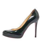 Pre-owned Leather heels Christian Louboutin Pre-owned , Green , Dames