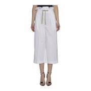 Cropped Broek Mod.Iole Dondup , White , Dames