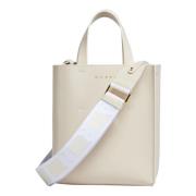 Museo mini tas in crèmekleurig leer Marni , Beige , Dames