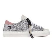 Zilver Glitter Lage Sneakers D.a.t.e. , Gray , Dames