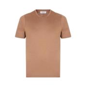 Casual Katoenen T-Shirt Gran Sasso , Brown , Heren