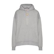 Logo Hoodie met Koordjes Lange Mouwen Voorzakken Rechte Zoom Valentino...