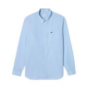 Regular Fit Poplin Overhemd Lacoste , Blue , Heren