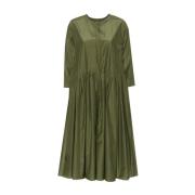 Groene A-lijn Jurk met Riem Max Mara , Green , Dames