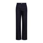 Blauwe High Waist Tapered Jeans Victoria Beckham , Blue , Dames