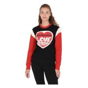 Multicolor Katoenen Sweatshirt Love Moschino , Multicolor , Dames