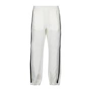 Logo Joggingbroek Rechte Snit Elastisch Moncler , White , Dames