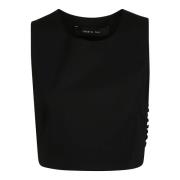Stijlvolle Cut-Out Top Federica Tosi , Black , Dames