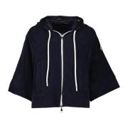 Omkeerbare Rits Hoodie Moncler , Blue , Dames