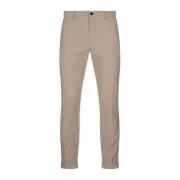 Slim Fit Bruine Twill Broek Incotex , Brown , Heren