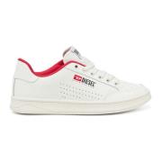 S-Athene Vtg - Retro sneakers in perforated leather Diesel , White , H...