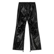 Oversized cargo pants in coated fabric Diesel , Black , Dames