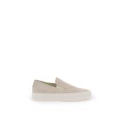 Suede Slip-On Sneakers met Nummer Print Common Projects , Beige , Dame...