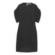 Zwart Puffy Sleeves High-Low Jurk Henrik Vibskov , Black , Dames