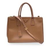 Pre-owned Leather totes Prada Vintage , Brown , Dames