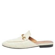 Pre-owned Leather mules Gucci Vintage , Beige , Dames