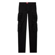 Cargo pants in cool wool Diesel , Black , Heren