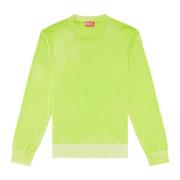 Reverse-print cotton jumper Diesel , Green , Heren