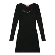 Short dress with chain necklace Diesel , Black , Dames