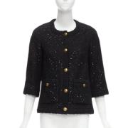 Pre-owned Wool outerwear Yves Saint Laurent Vintage , Black , Dames