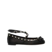 Zwarte platte schoenen met studs Valentino Garavani , Black , Dames